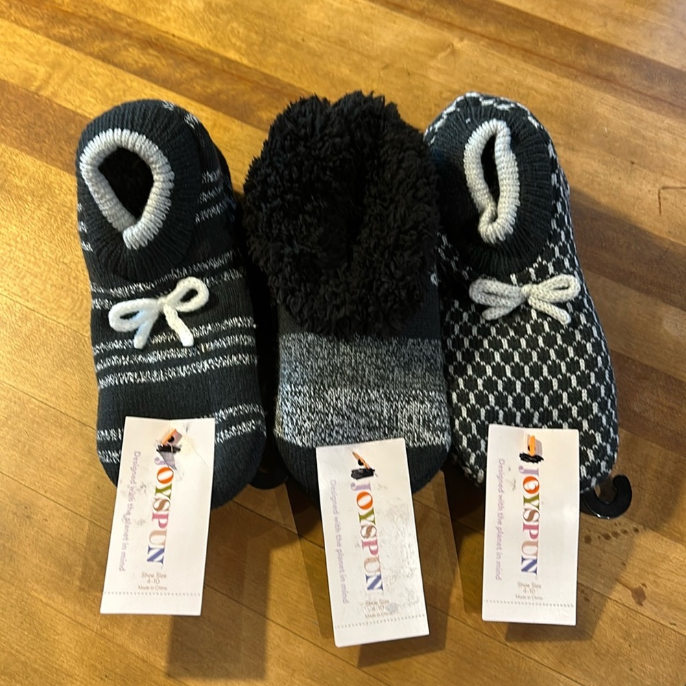 Joyspun slipper sock, 3 pack